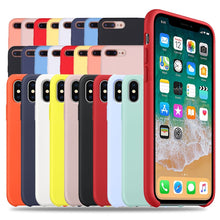 Load image into Gallery viewer, Luxury Original Silicone Phone Case For iphone 7 8 Plus For Apple Cover For iPhone 6 6S Plus X XS MAX XR 7 8 No Logo Cases Capa