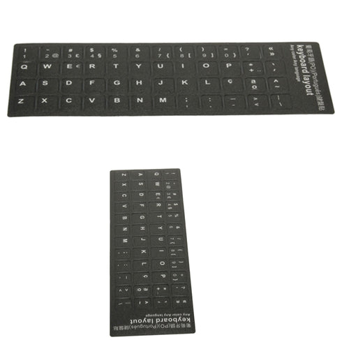 Black Portuguese PO Language Letter Alphabet Keyboard Stickers Layout for Mac Computer Laptop Notebook PC laptop accessories