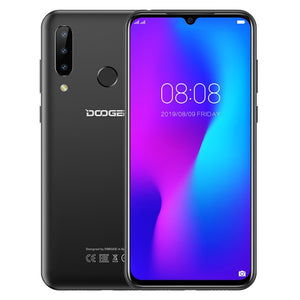 DOOGEE N20 New 2019 Smartphone 6.3inch FHD+ Display 4350mAh 4GB+64GB Octa Core 10w charge Fingerprint 16MP Triple Back Camera