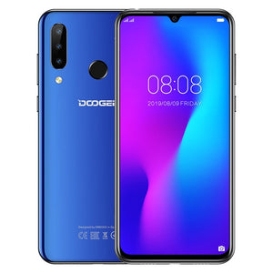 DOOGEE N20 New 2019 Smartphone 6.3inch FHD+ Display 4350mAh 4GB+64GB Octa Core 10w charge Fingerprint 16MP Triple Back Camera