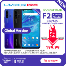 Load image into Gallery viewer, Pre-sale UMIDIGI F2 Android 10 Global Version 6.53&quot;FHD+6GB 128GB 48MP AI Quad Camera 32MP Selfie Helio P70 Cellphone 5150mAh NFC