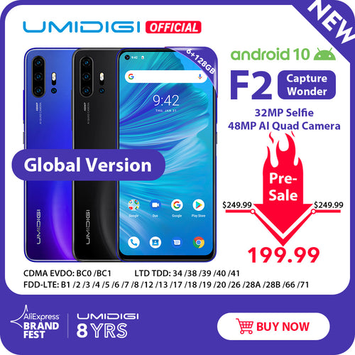 Pre-sale UMIDIGI F2 Android 10 Global Version 6.53