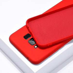 Original Liquid Silicone Case for Samsung Galaxy S8 S9 Plus S10 Lite S10E Note 8 9 10 Pro Soft Slim Full Cover Cases Coque Funda